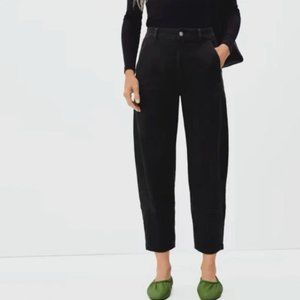 Everlane High Waisted The Utility Barrel Jeans Size 0 NWT Women's Black